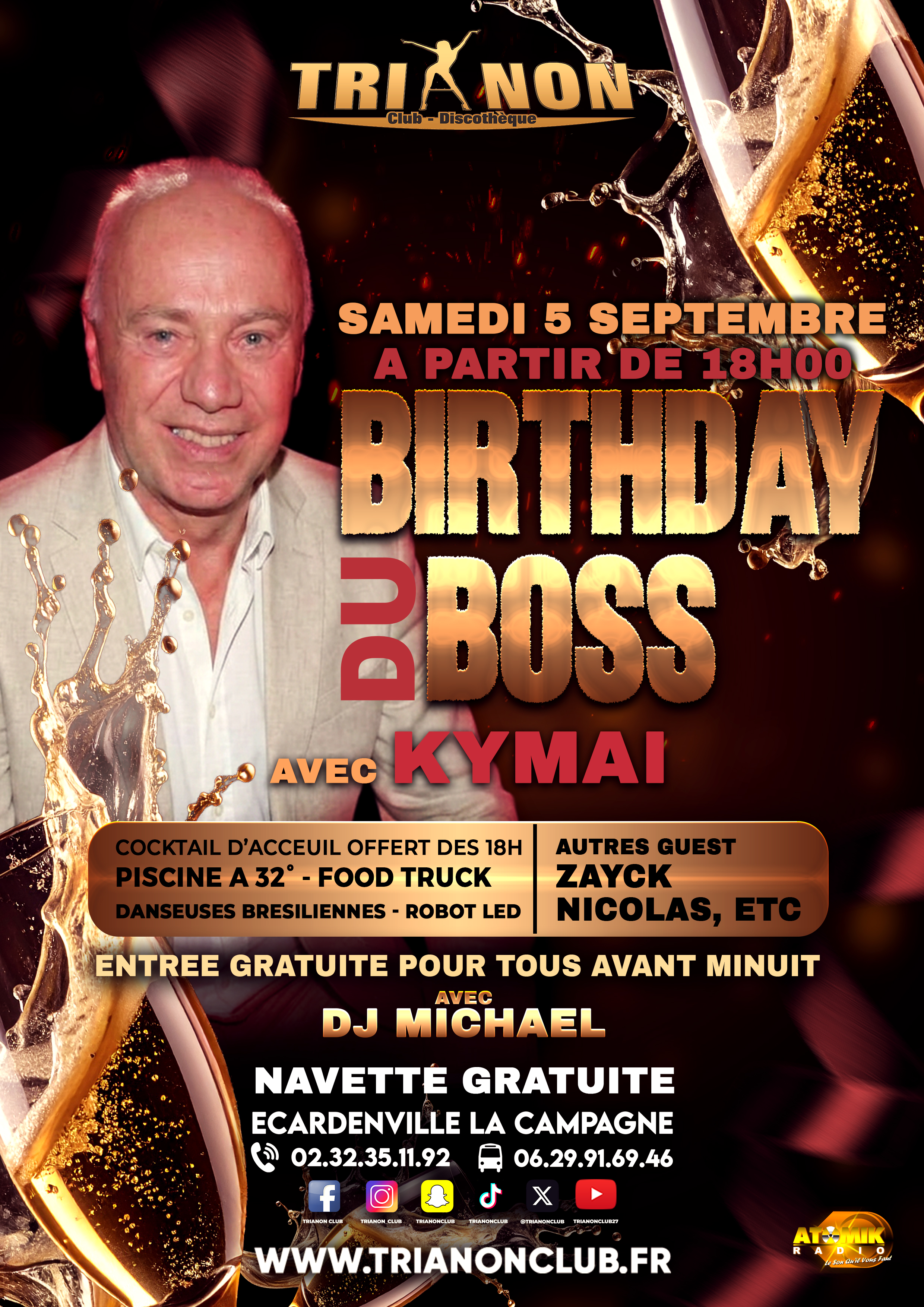 Affiche de la soirée Anniversaire du Boss