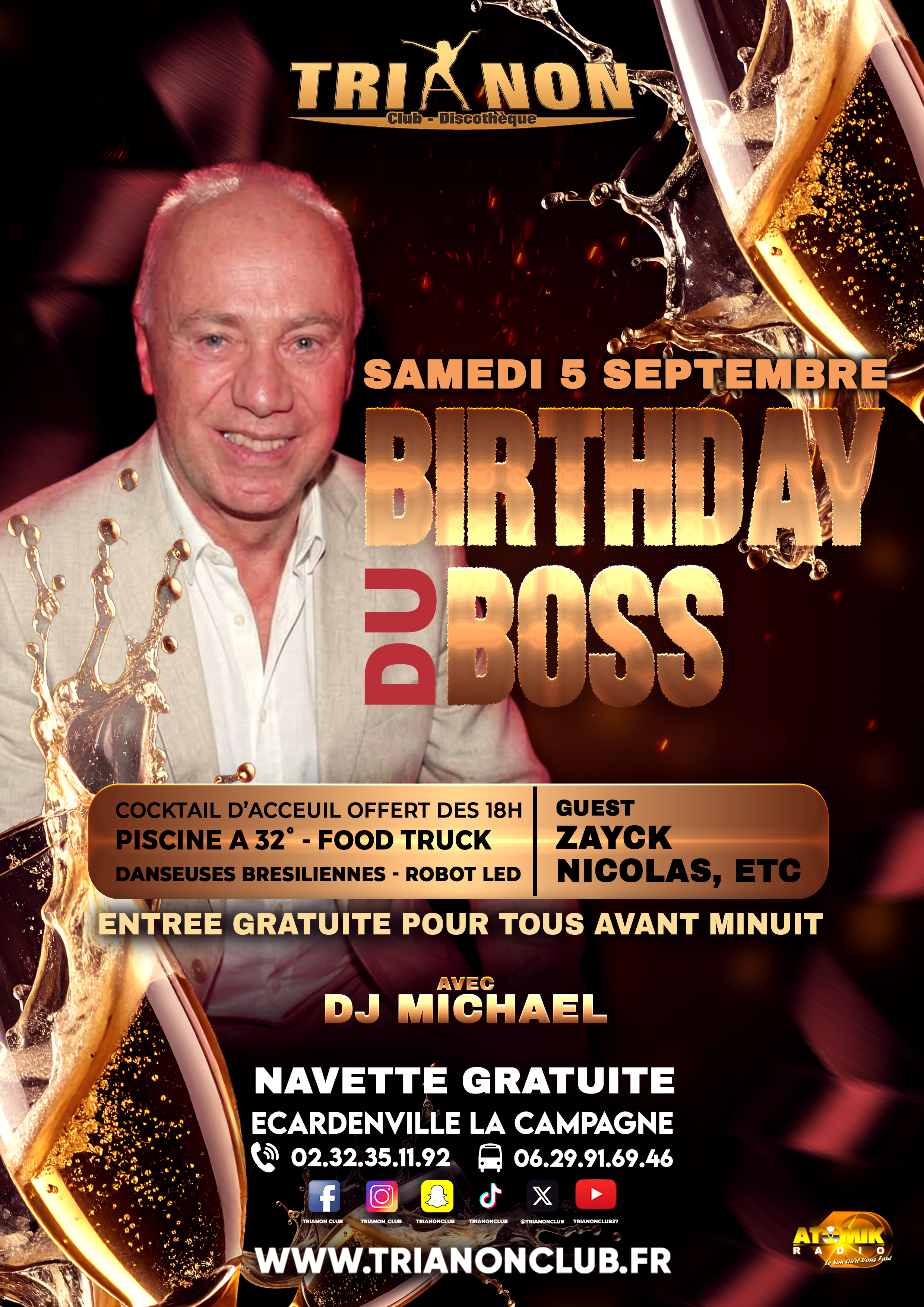 Affiche de la soirée Anniversaire du Boss